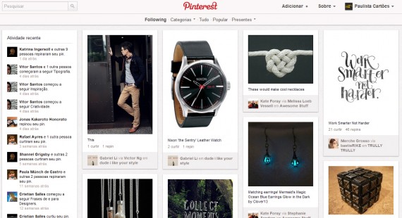 Página inicial do Pinterest. Página inicial do Pinterest.